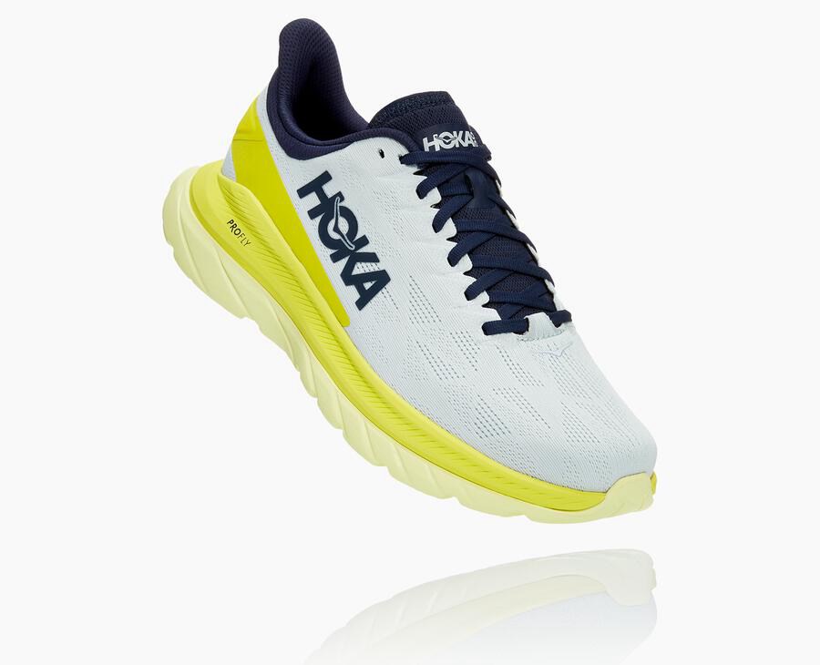 Hoka One One Hardloopschoenen Heren - Mach 4 - Wit - WX5361427